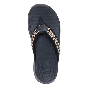 Hey Dude Black and Tan Sandals